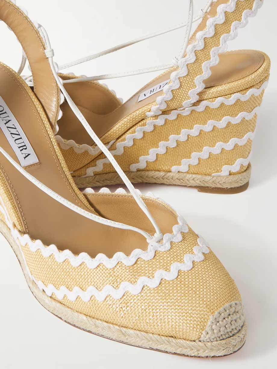 Ric Rac 85 raffia wedge espadrilles Ric Rac 85 raffia wedge espadrilles