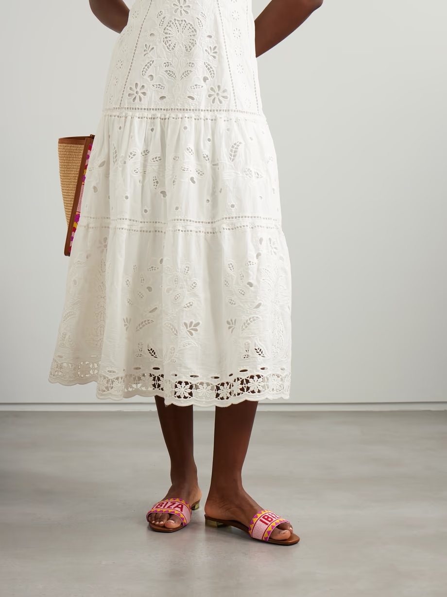 Ibiza beaded leather slides Ibiza beaded leather slides