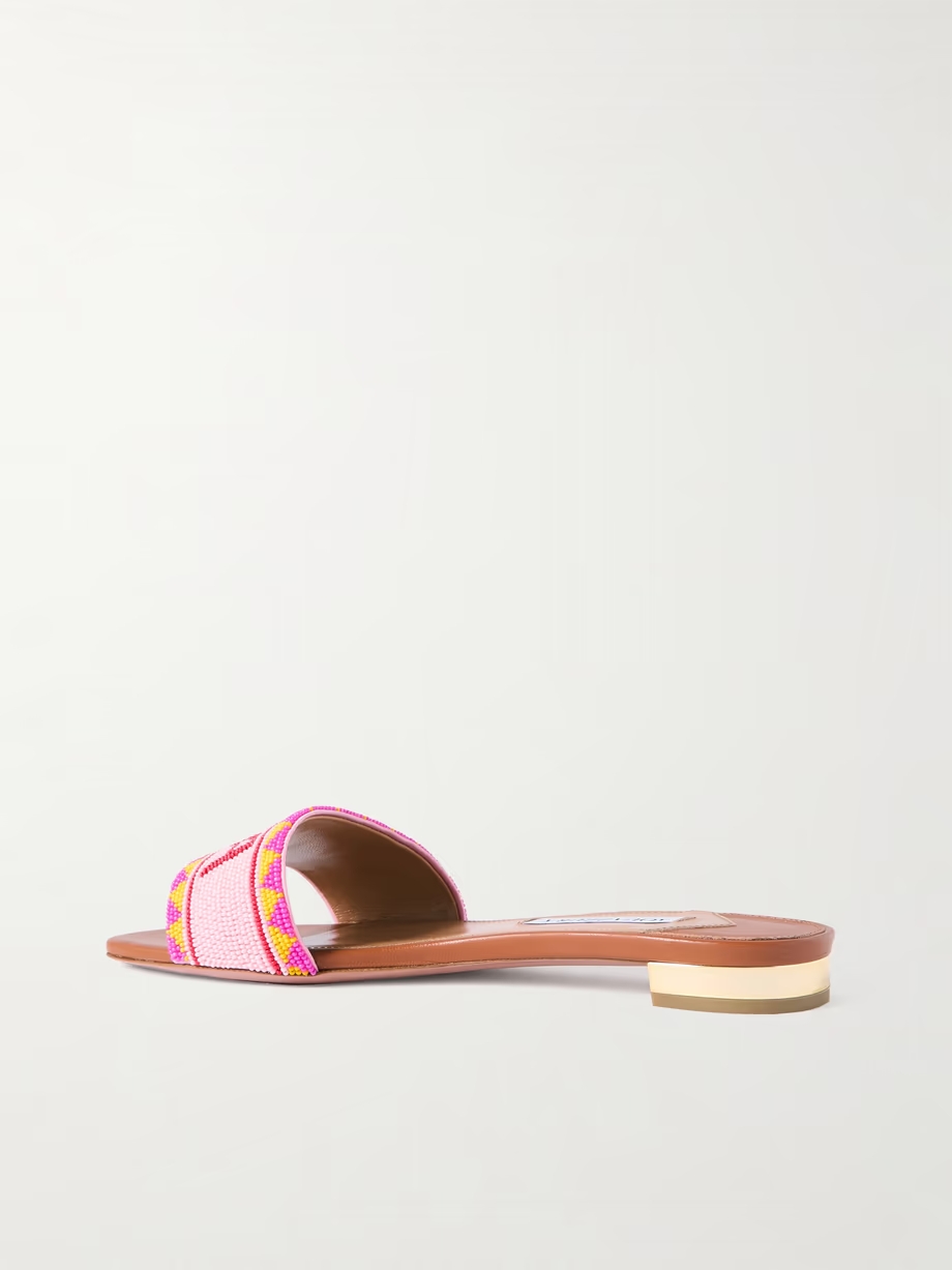 Ibiza beaded leather slides Ibiza beaded leather slides