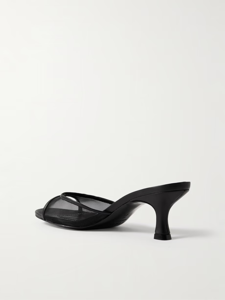 Brigitte leather and mesh mules Brigitte leather and mesh mules