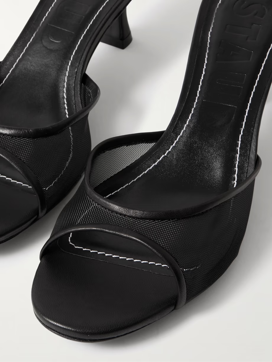 Brigitte leather and mesh mules Brigitte leather and mesh mules