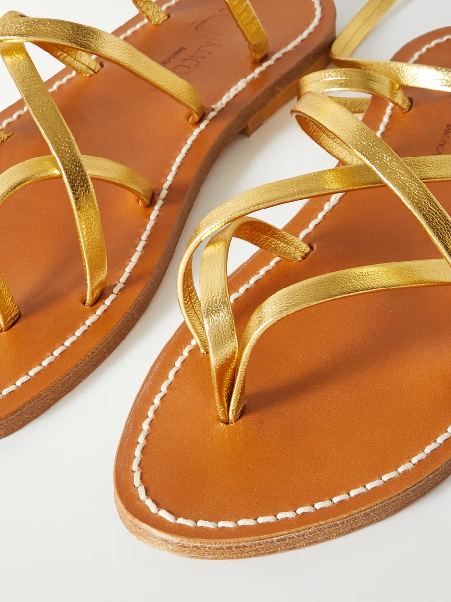 Zenobie metallic leather sandals Zenobie metallic leather sandals