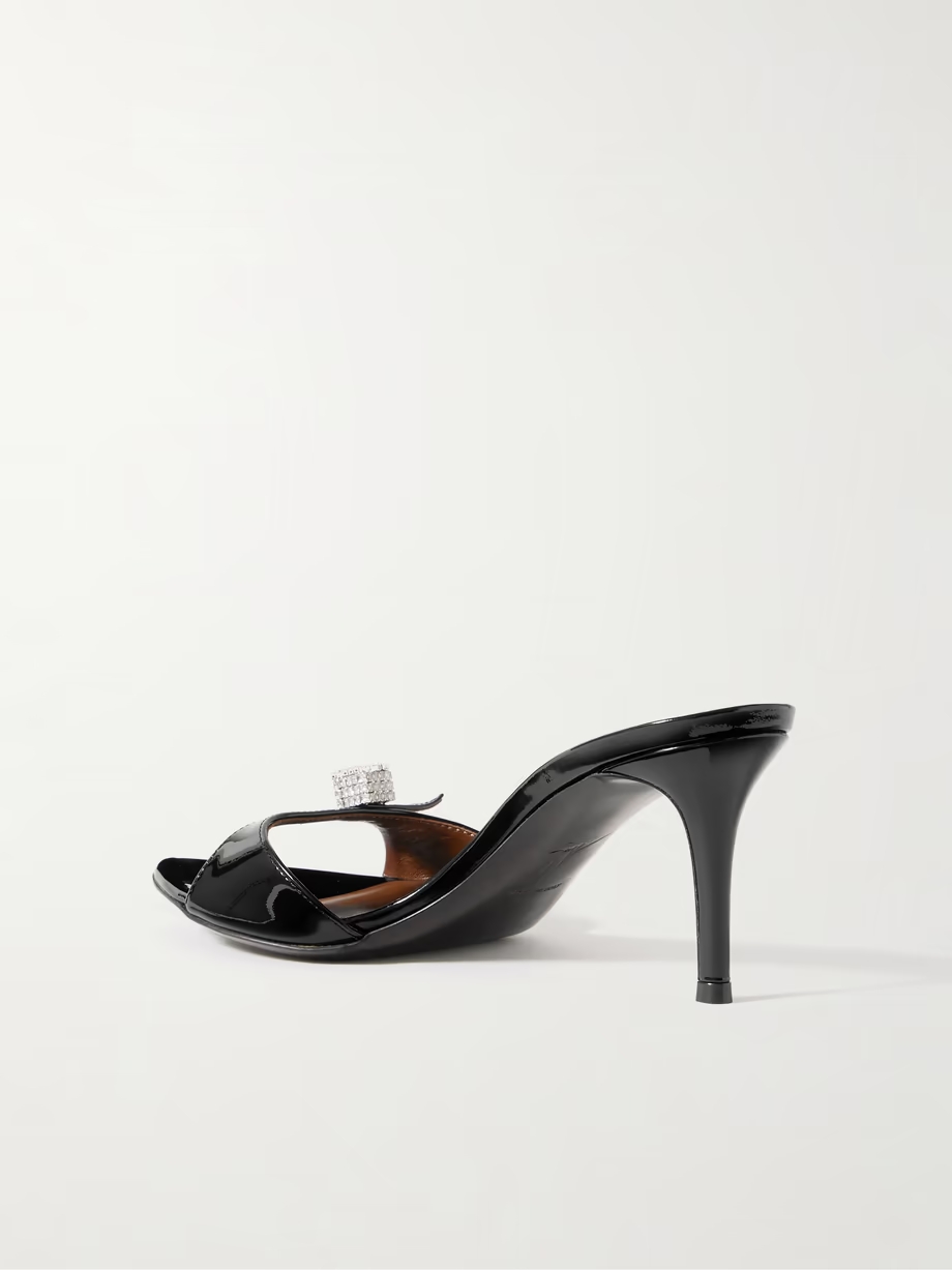 Clandestino embellished patent-leather mules Clandestino embellished patent-leather mules