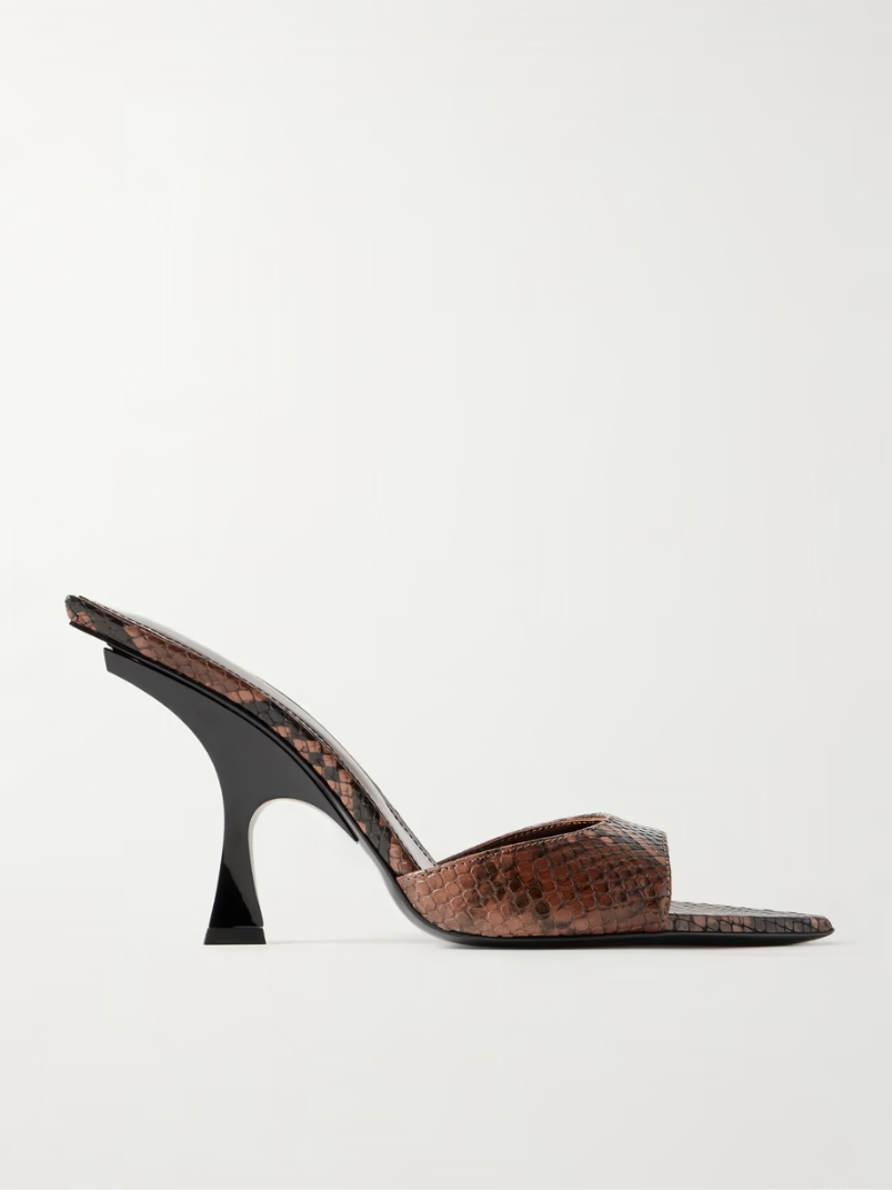 Ester snake-effect leather mules Ester snake-effect leather mules