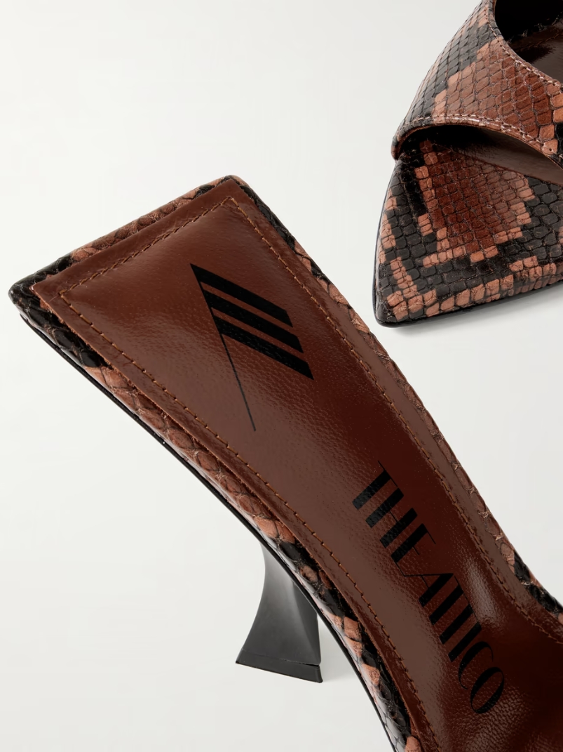 Ester snake-effect leather mules Ester snake-effect leather mules