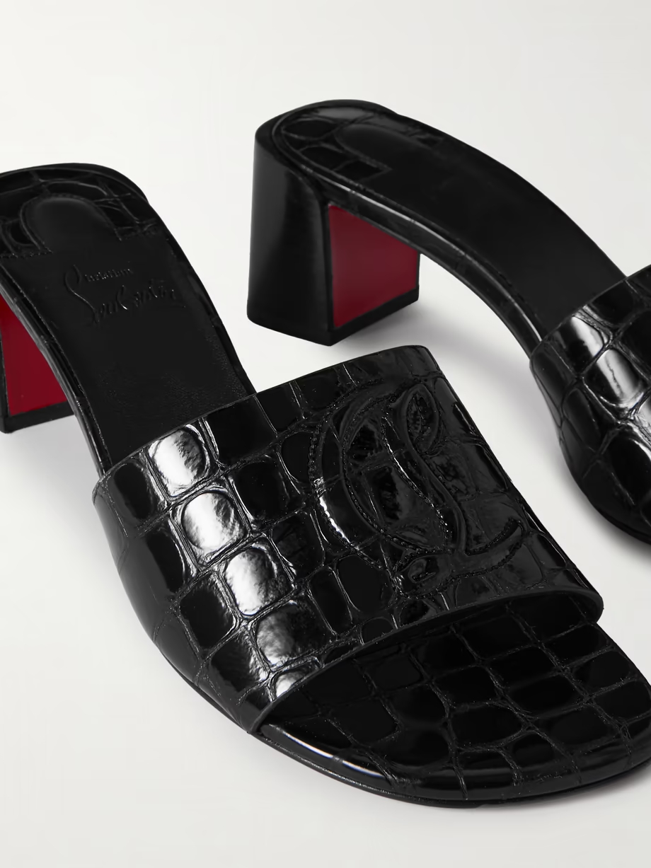 So CL croc-effect patent-leather mules So CL croc-effect patent-leather mules