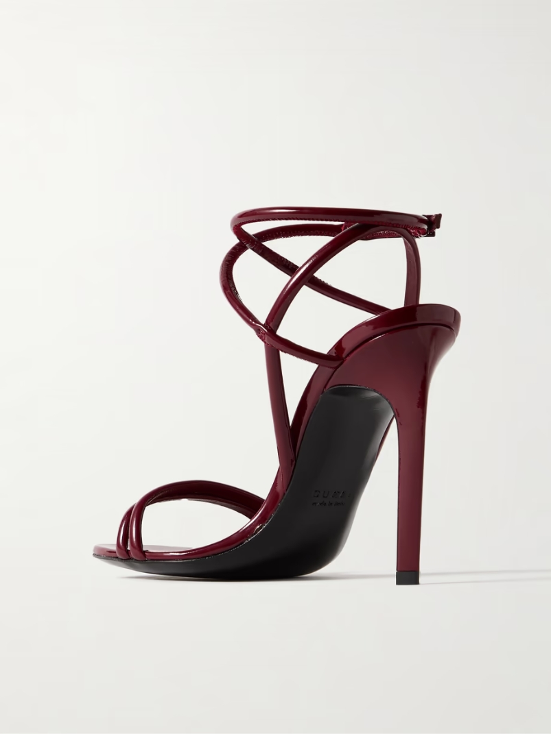 Walma knotted padded patent-leather sandals Walma knotted padded patent-leather sandals