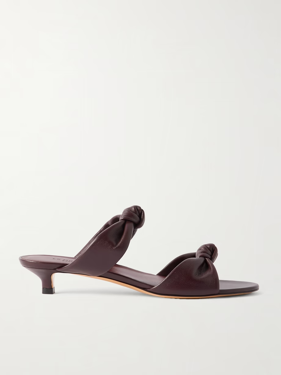Knot leather mules Knot leather mules