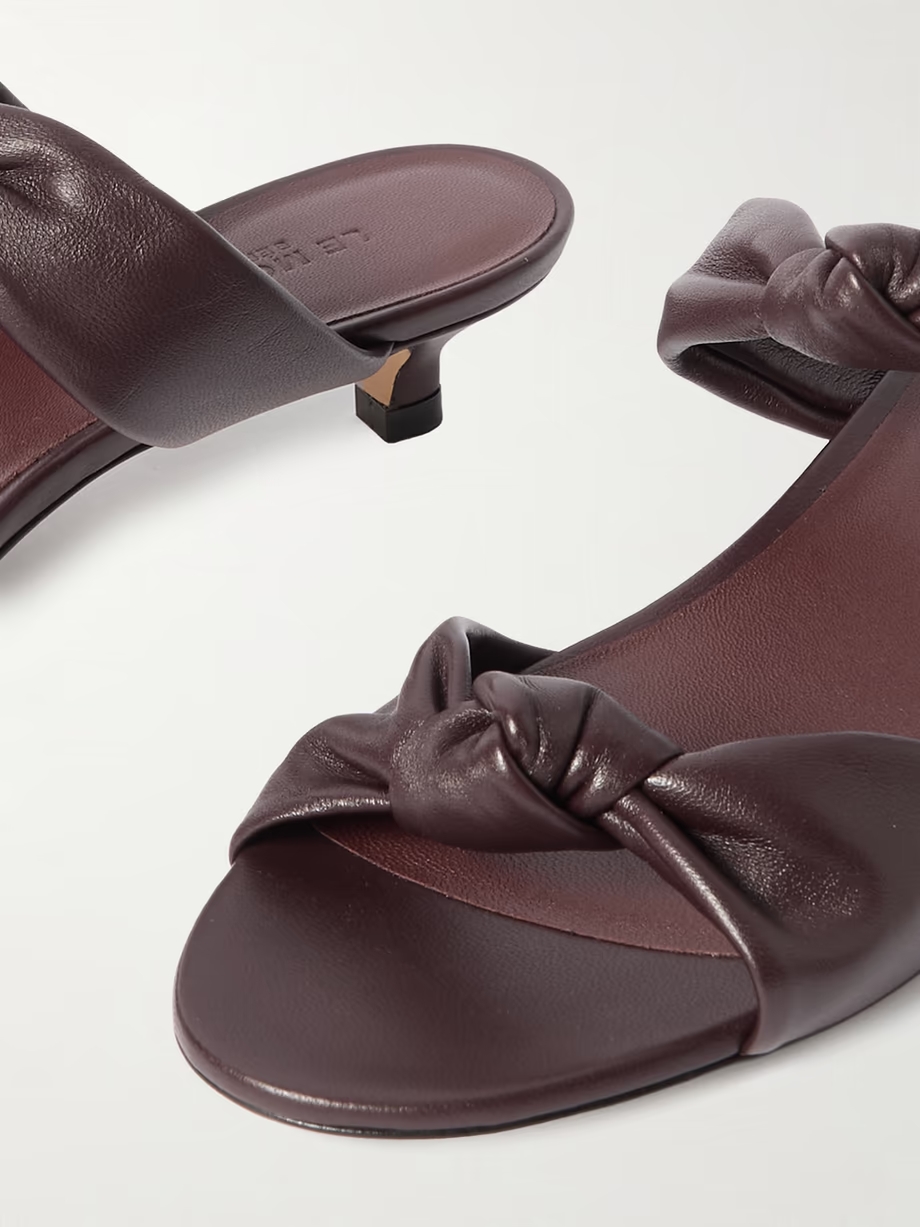 Knot leather mules Knot leather mules