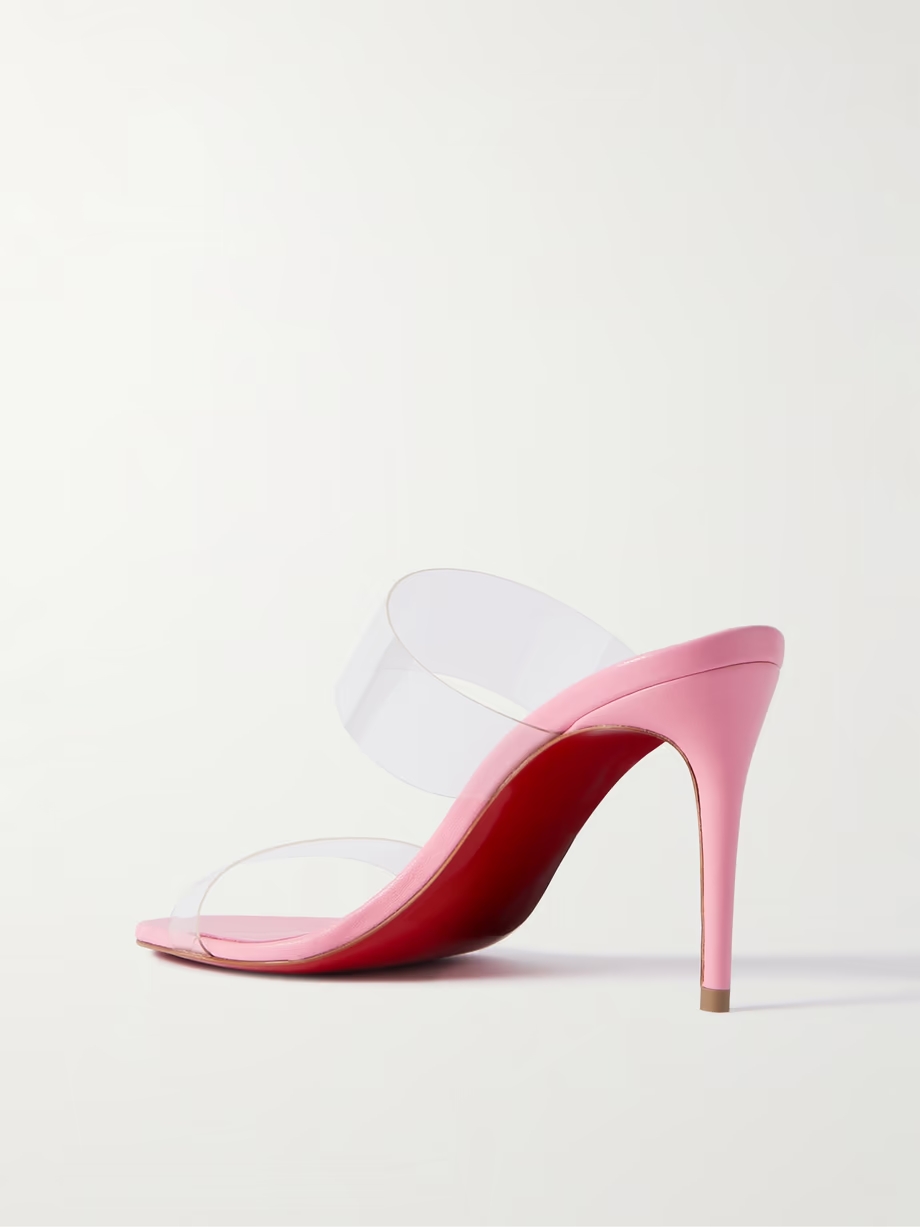 Just Nothing 85 PVC and leather mules Just Nothing 85 PVC and leather mules