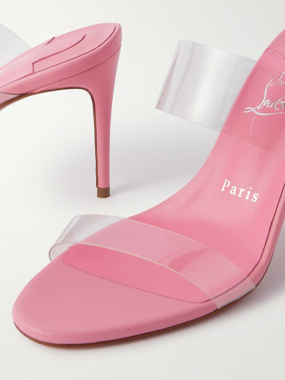 Just Nothing 85 PVC and leather mules Just Nothing 85 PVC and leather mules