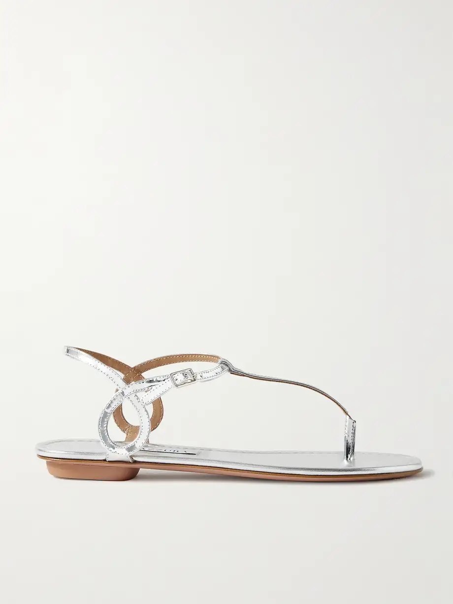 Almost Bare metallic leather sandals Almost Bare metallic leather sandals