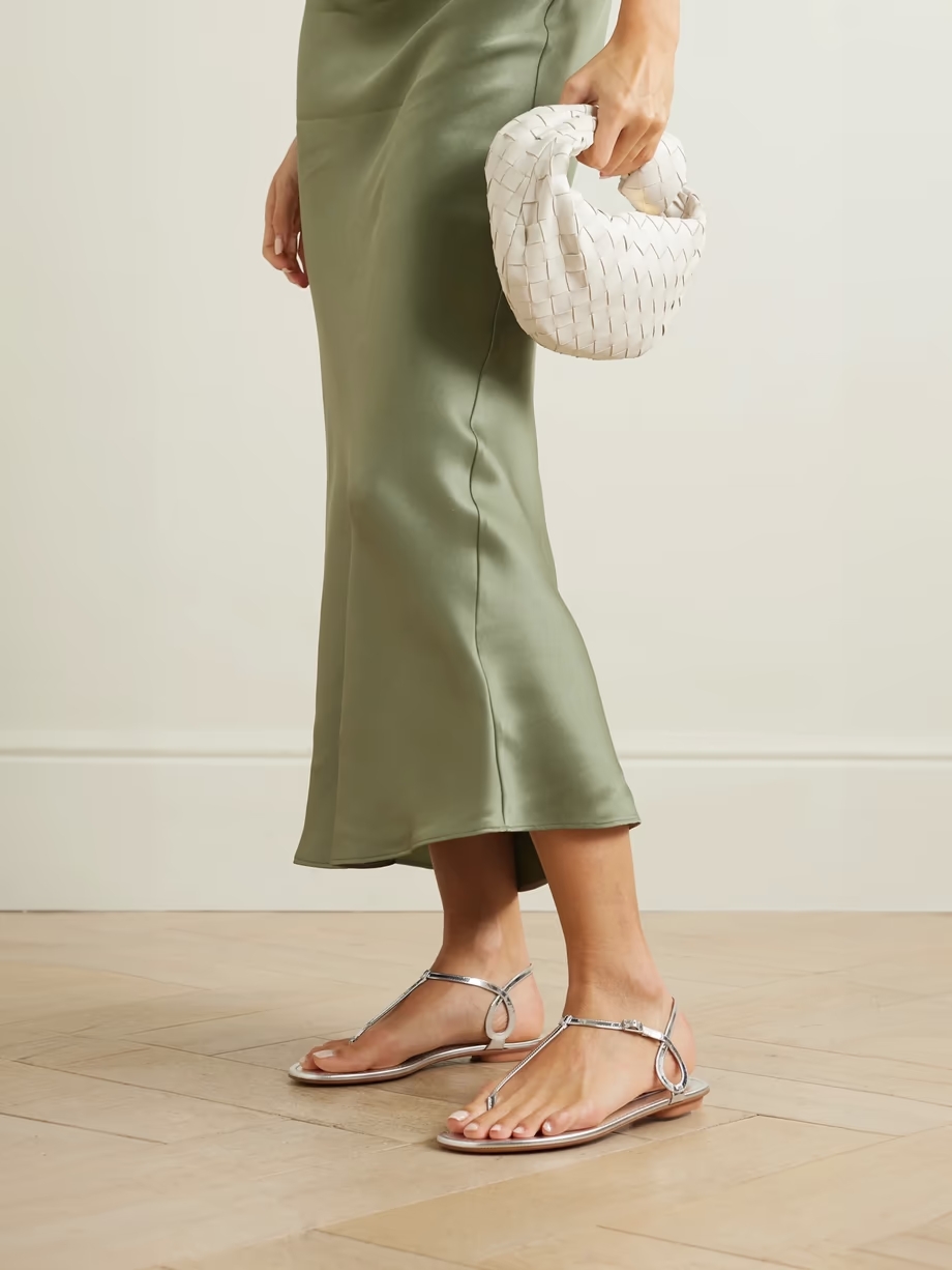 Almost Bare metallic leather sandals Almost Bare metallic leather sandals