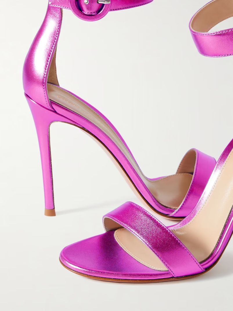 Portofino 105 metallic leather sandals Portofino 105 metallic leather sandals