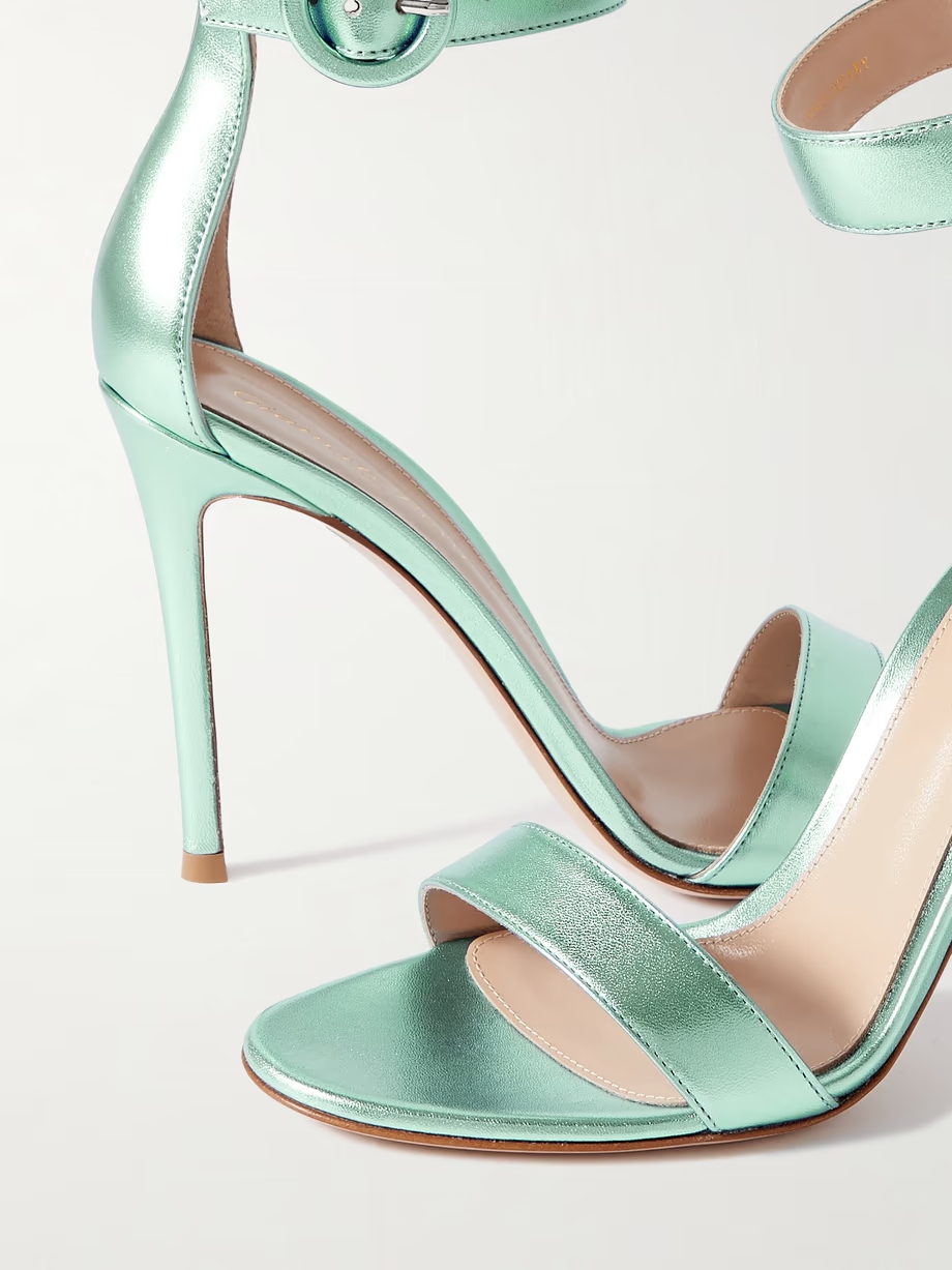 Portofino 105 metallic leather sandals Portofino 105 metallic leather sandals