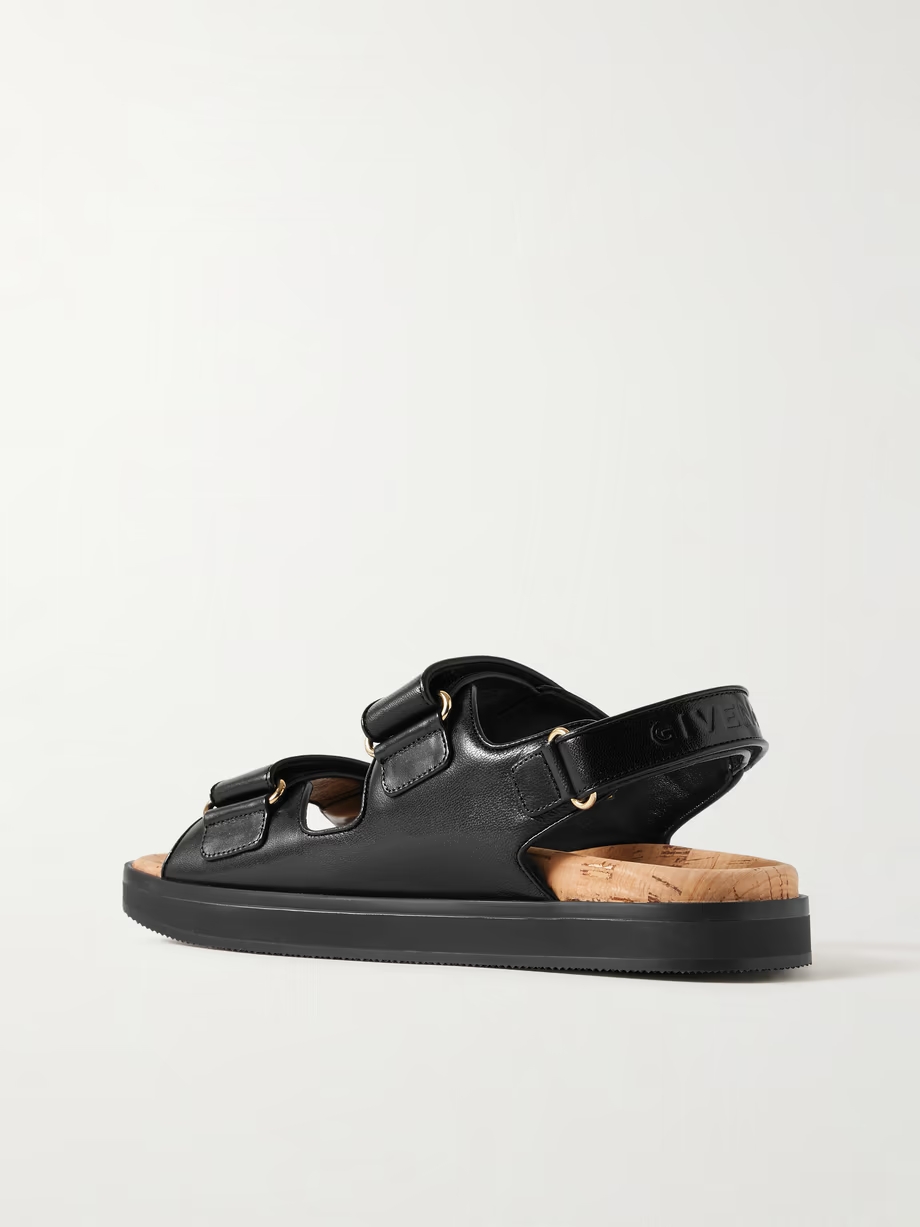 4G logo-embellished leather sandals 4G logo-embellished leather sandals