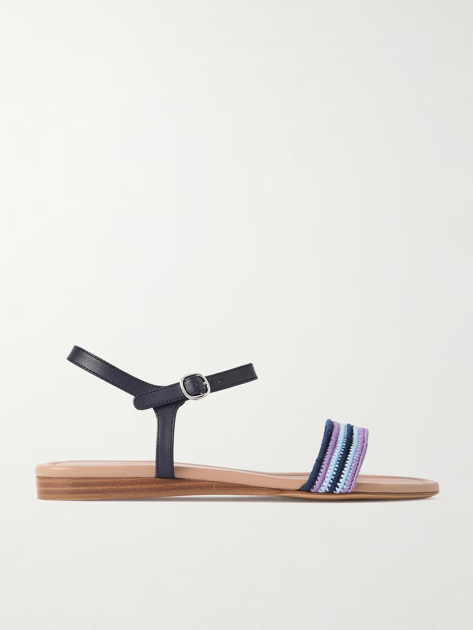 Alexi crocheted and leather sandals Alexi crocheted and leather sandals