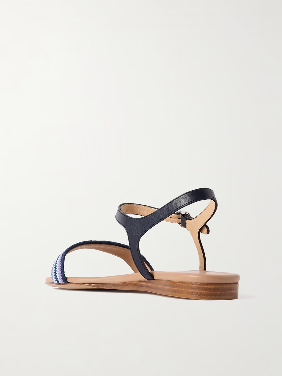 Alexi crocheted and leather sandals Alexi crocheted and leather sandals