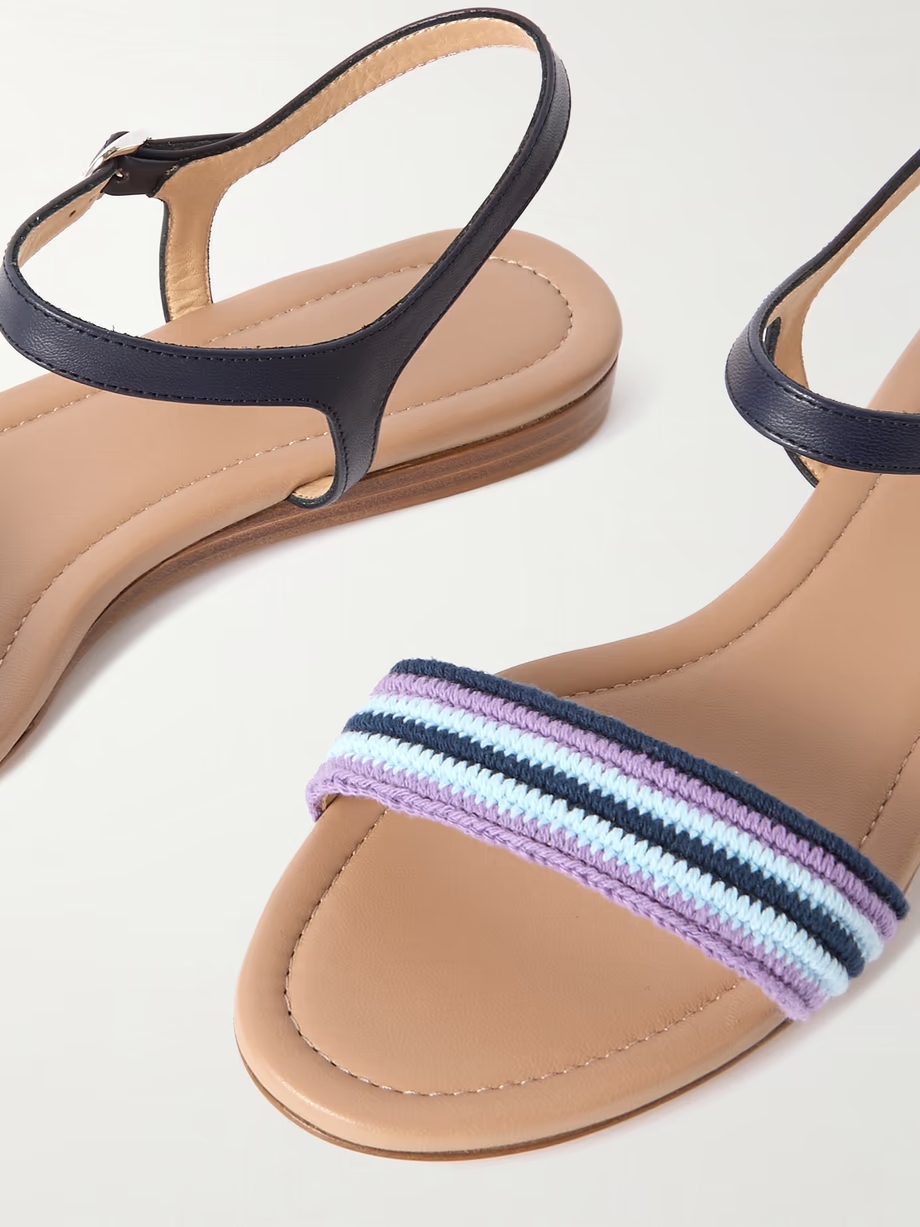 Alexi crocheted and leather sandals Alexi crocheted and leather sandals