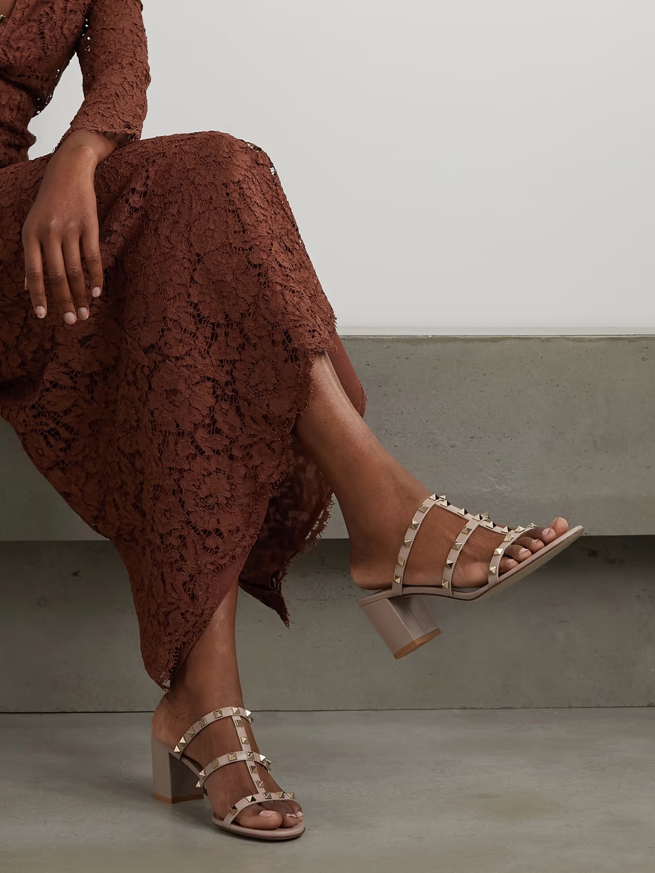 Valentino Garavani Rockstud 60 leather mules Valentino Garavani Rockstud 60 leather mules