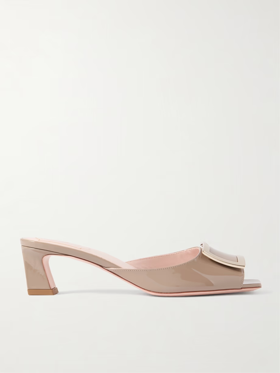 Trompette embellished patent-leather mules Trompette embellished patent-leather mules