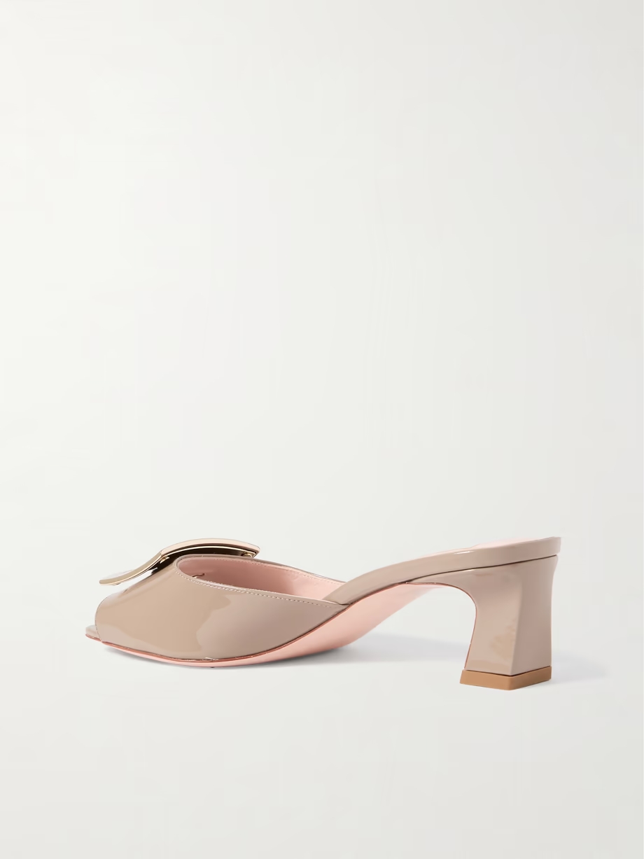Trompette embellished patent-leather mules Trompette embellished patent-leather mules