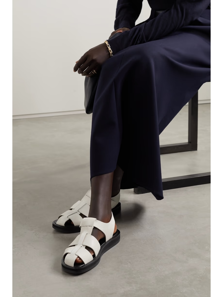 Fisherman woven textured-leather sandals Fisherman woven textured-leather sandals