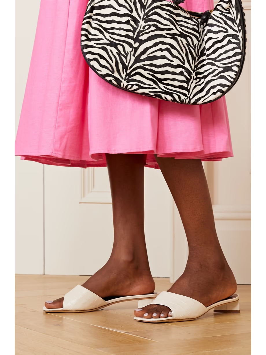 Simone croc-effect leather mules Simone croc-effect leather mules