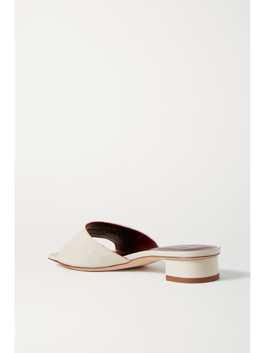 Simone croc-effect leather mules Simone croc-effect leather mules