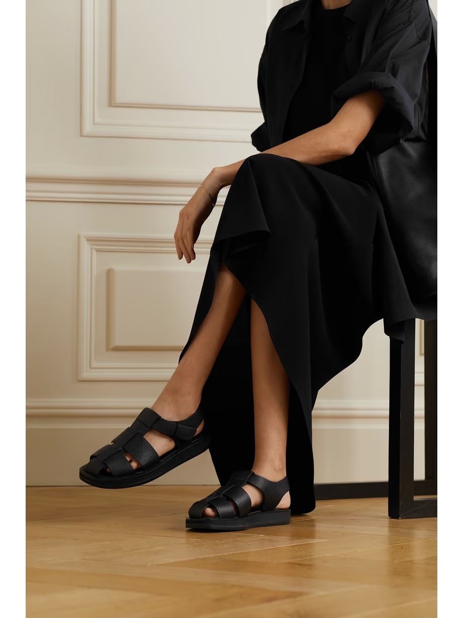 Fisherman woven textured-leather sandals Fisherman woven textured-leather sandals