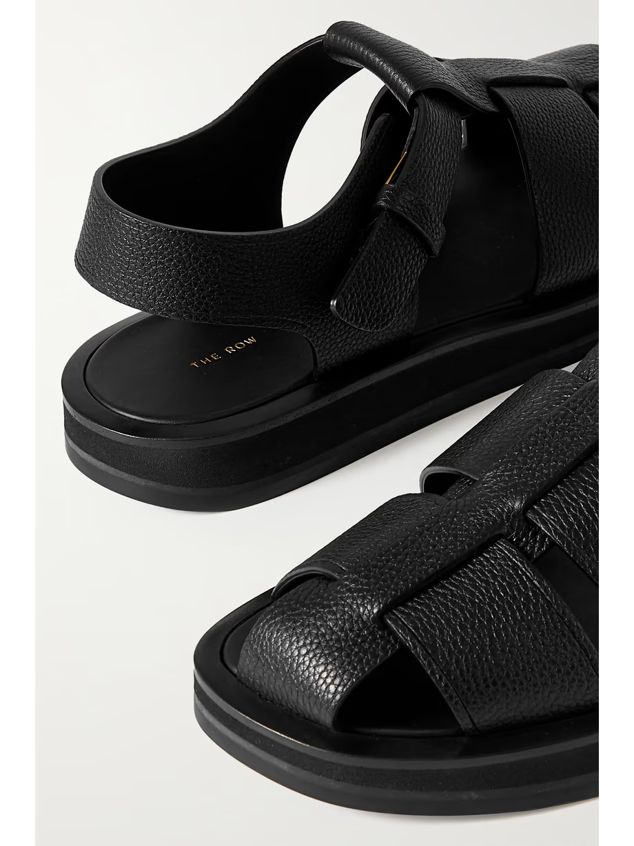 Fisherman woven textured-leather sandals Fisherman woven textured-leather sandals