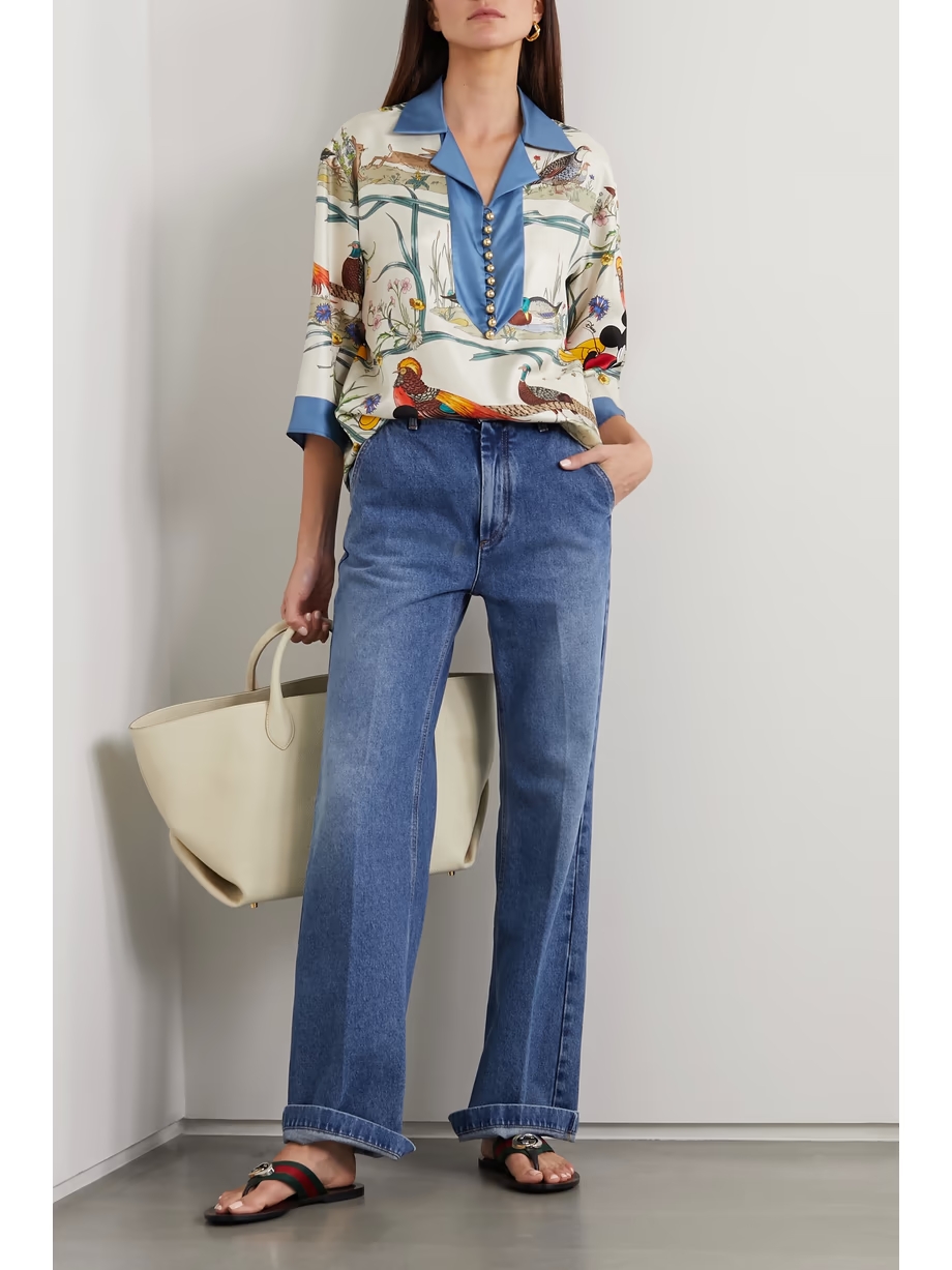 Kika logo-embellished striped canvas and leather sandals Kika logo-embellished striped canvas and leather sandals