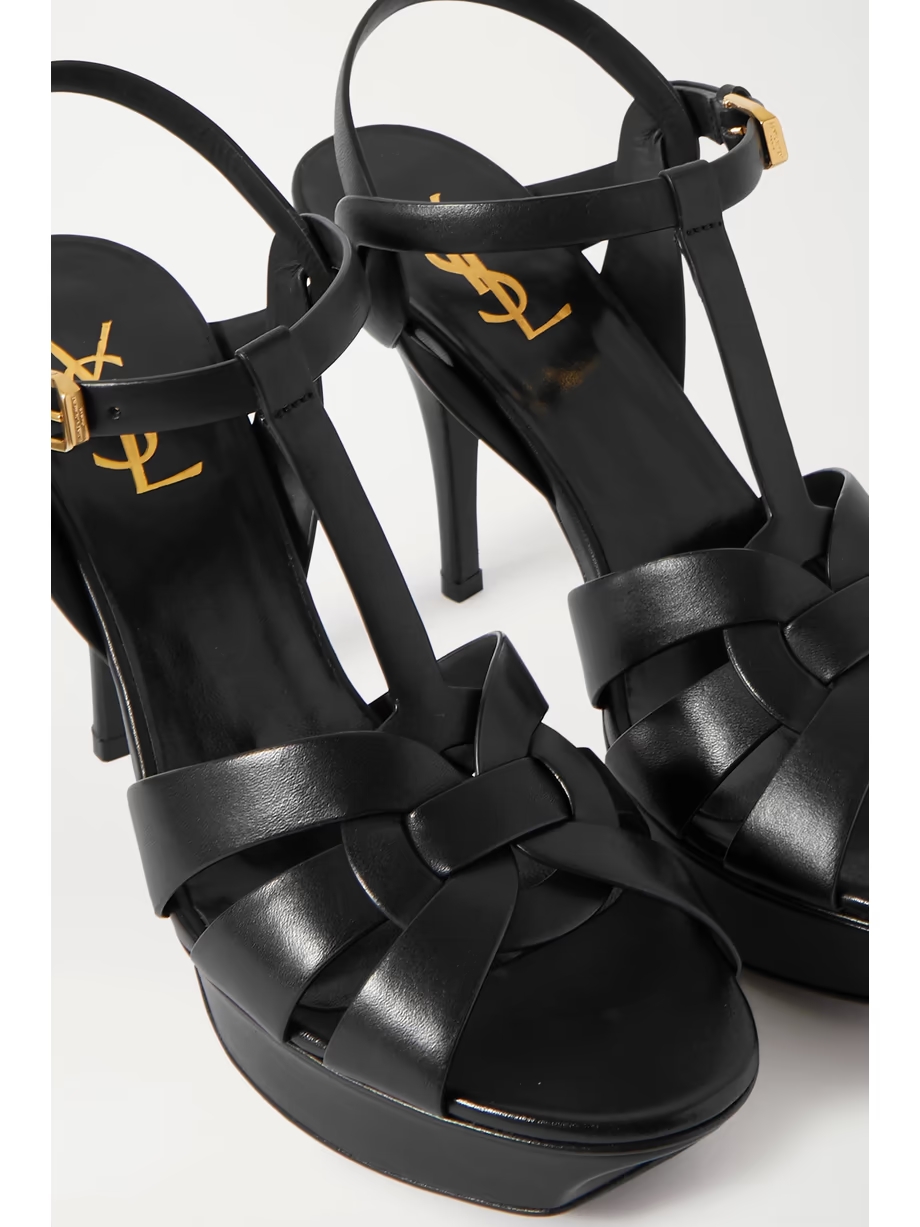 Tribute woven leather platform sandals Tribute woven leather platform sandals