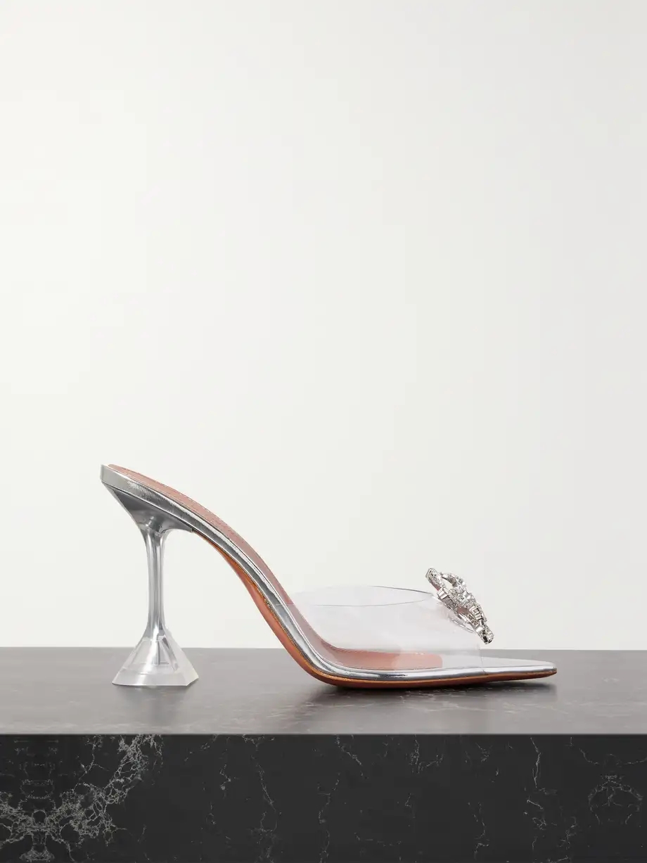 Rosie crystal-embellished PVC mules Rosie crystal-embellished PVC mules