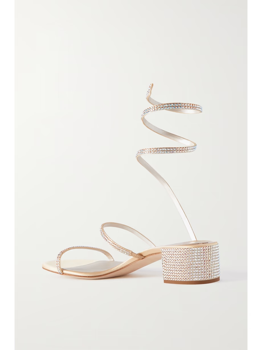 Cleo crystal-embellished satin sandals
