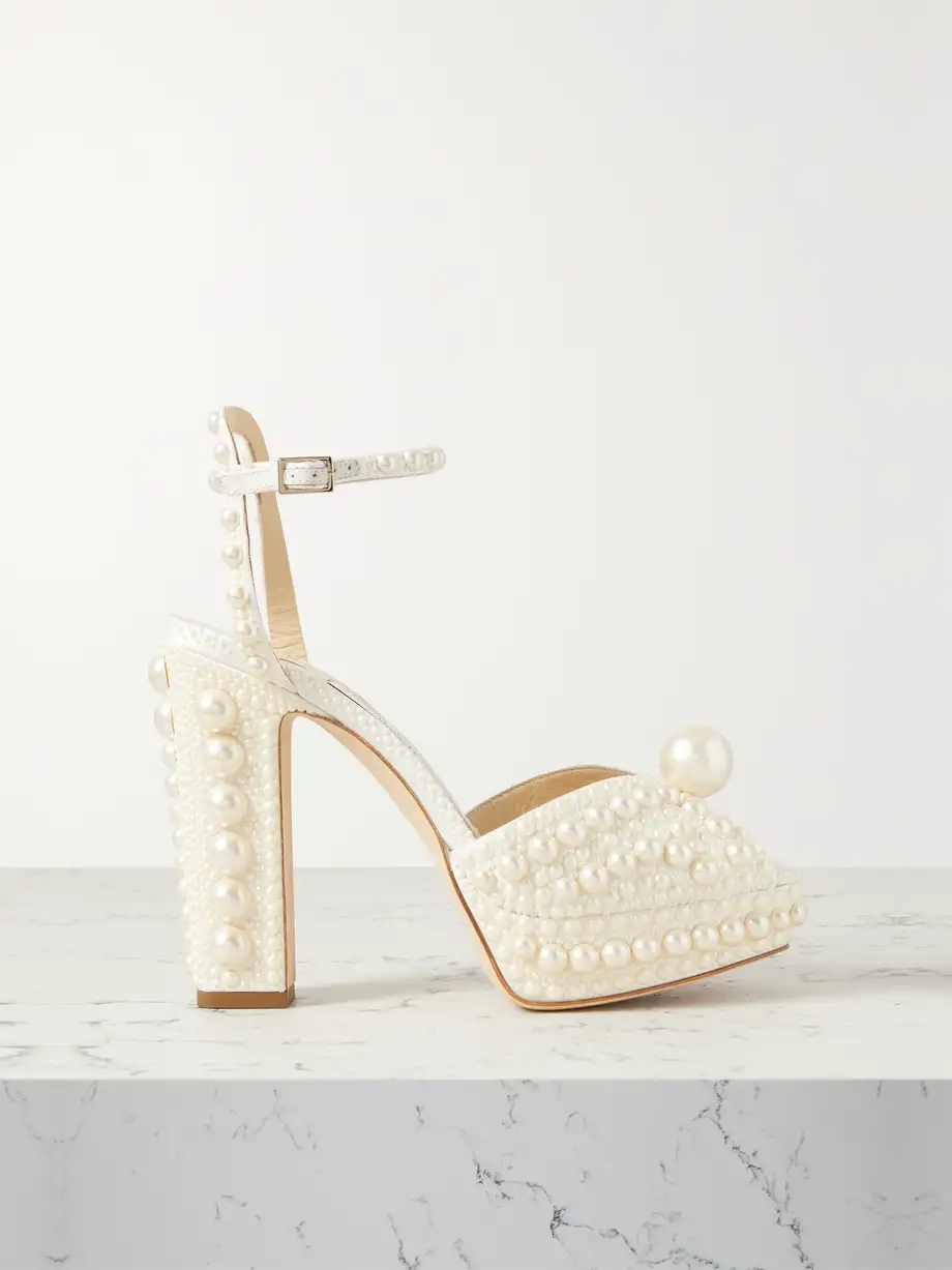 Sacaria 120 embellished satin platform sandals Sacaria 120 embellished satin platform sandals