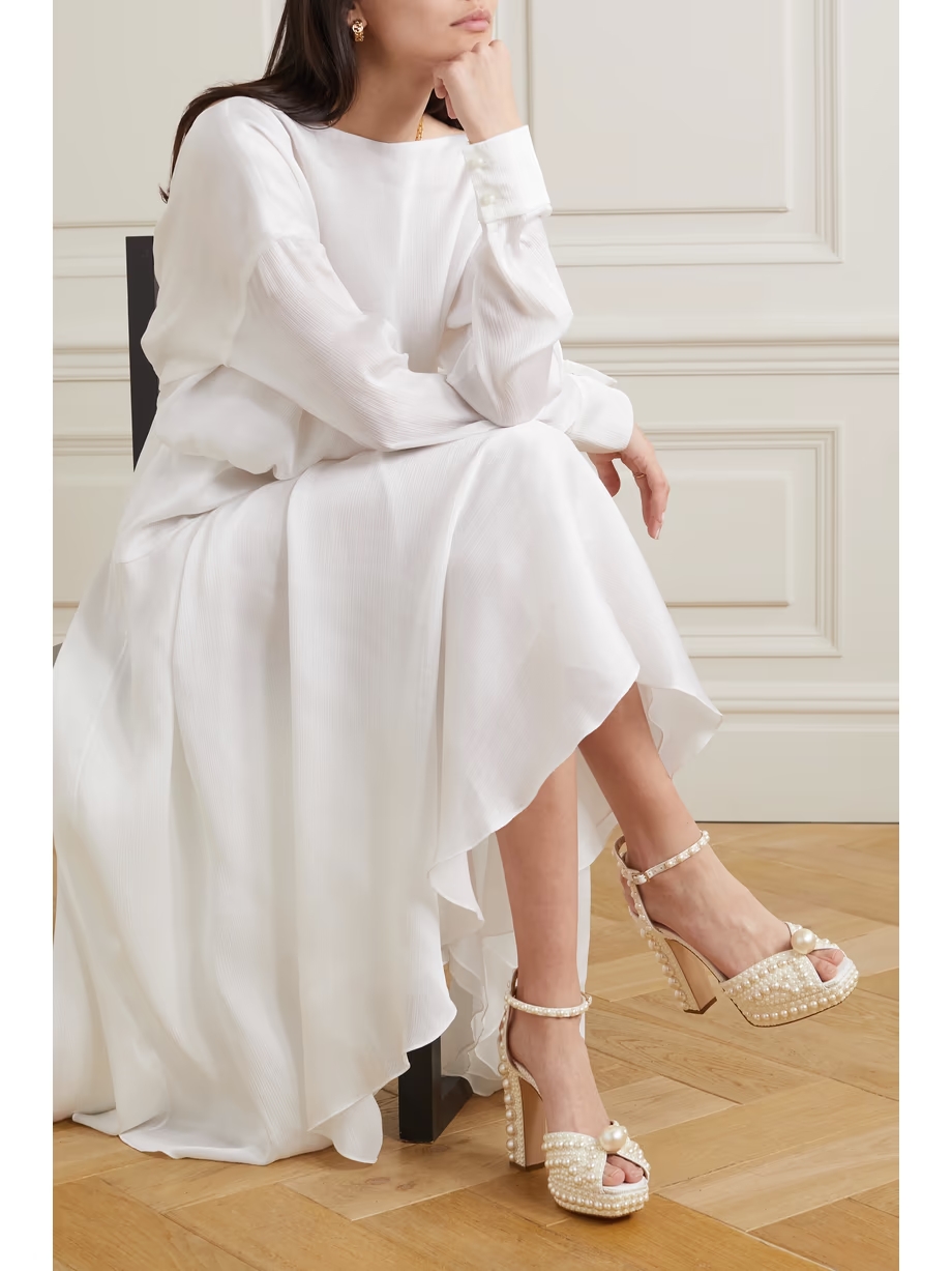 Sacaria 120 embellished satin platform sandals Sacaria 120 embellished satin platform sandals