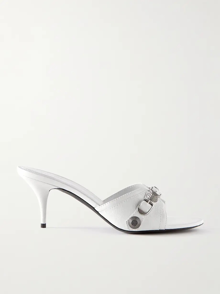 Cagole embellished leather mules Cagole embellished leather mules