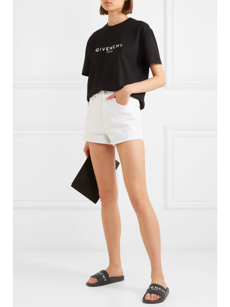 Logo-print rubber slides Logo-print rubber slides