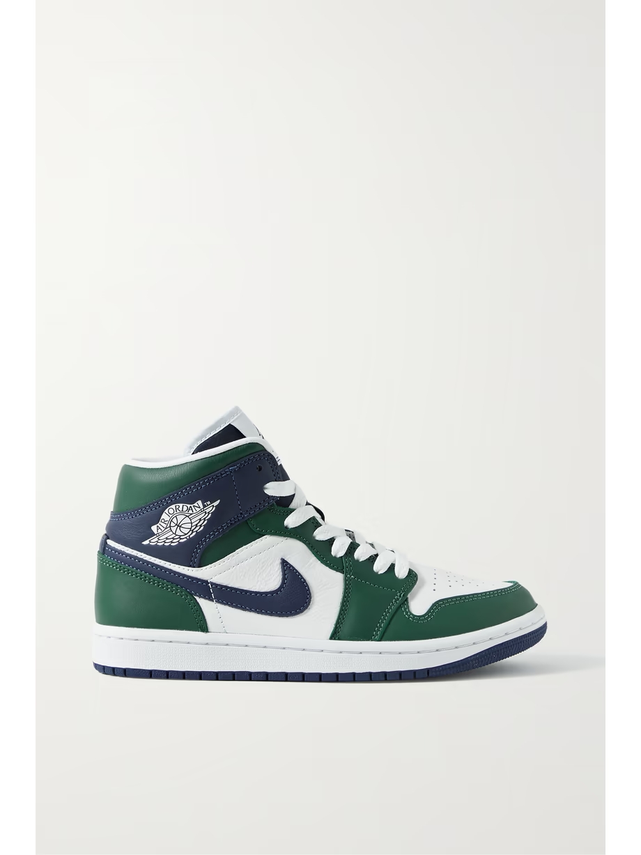 Air Jordan 1 Mid SE logo-detailed leather sneakers Air Jordan 1 Mid SE logo-detailed leather sneakers