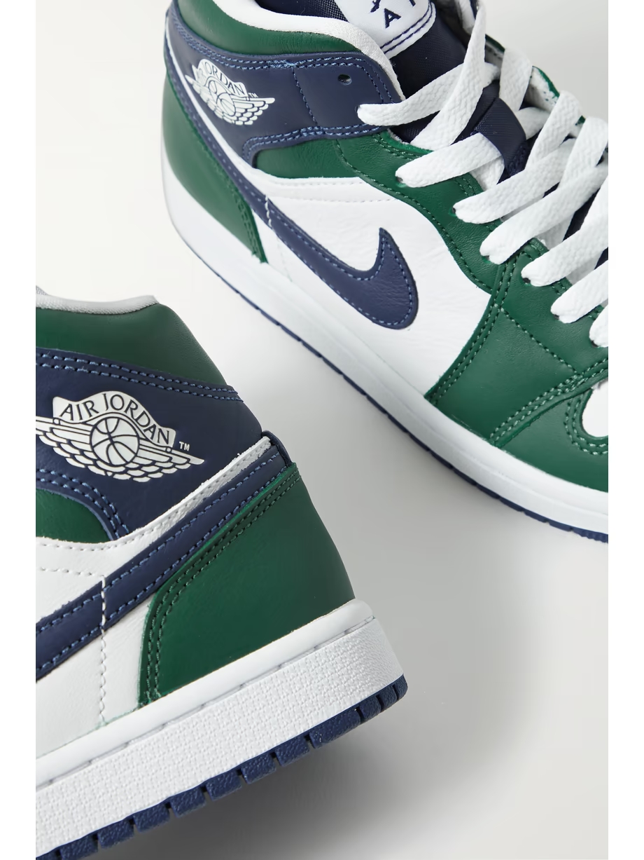 Air Jordan 1 Mid SE logo-detailed leather sneakers Air Jordan 1 Mid SE logo-detailed leather sneakers