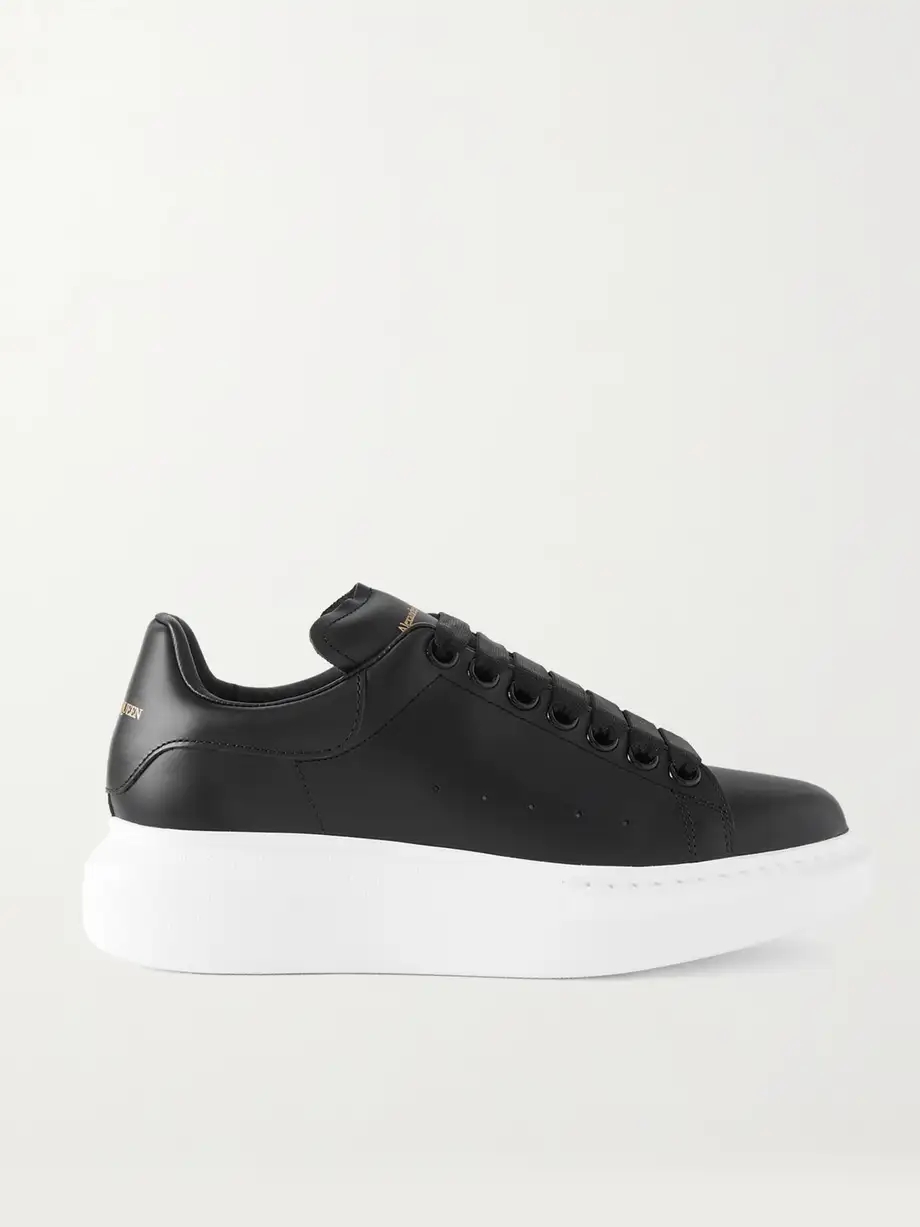 Leather exaggerated-sole sneakers Leather exaggerated-sole sneakers