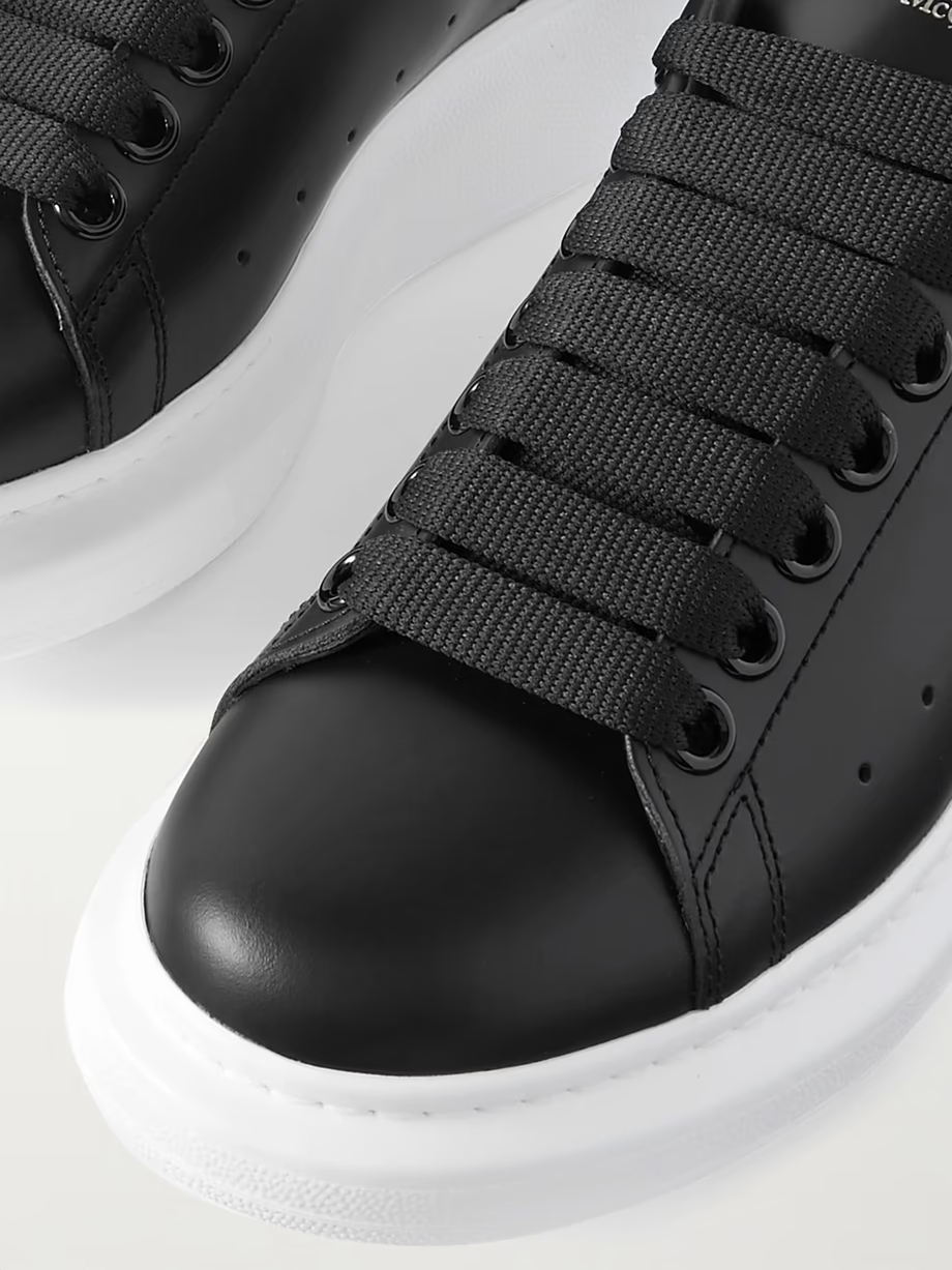 Leather exaggerated-sole sneakers Leather exaggerated-sole sneakers