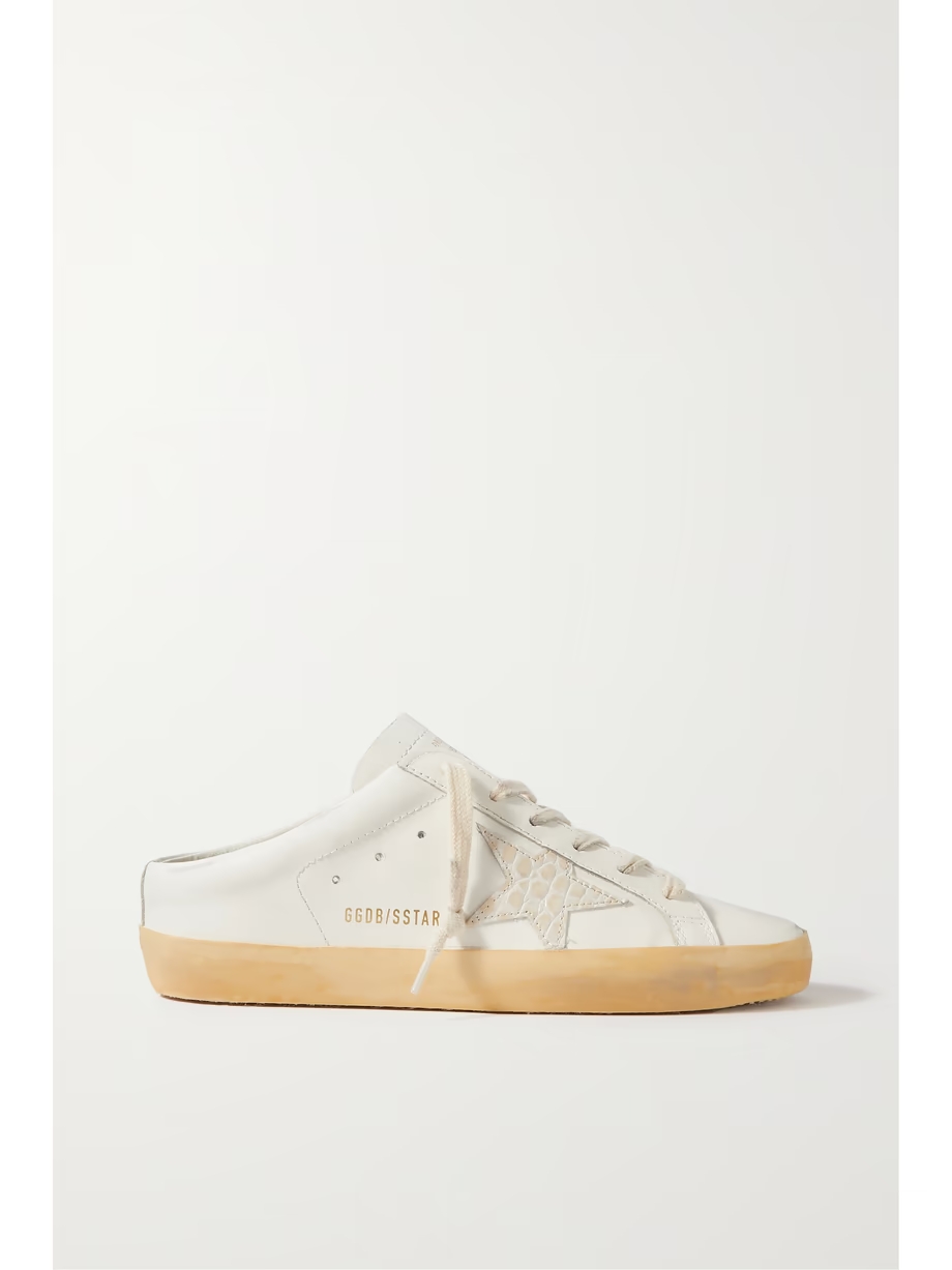 Superstar Sabot distressed leather slip-on sneakers Superstar Sabot distressed leather slip-on sneakers