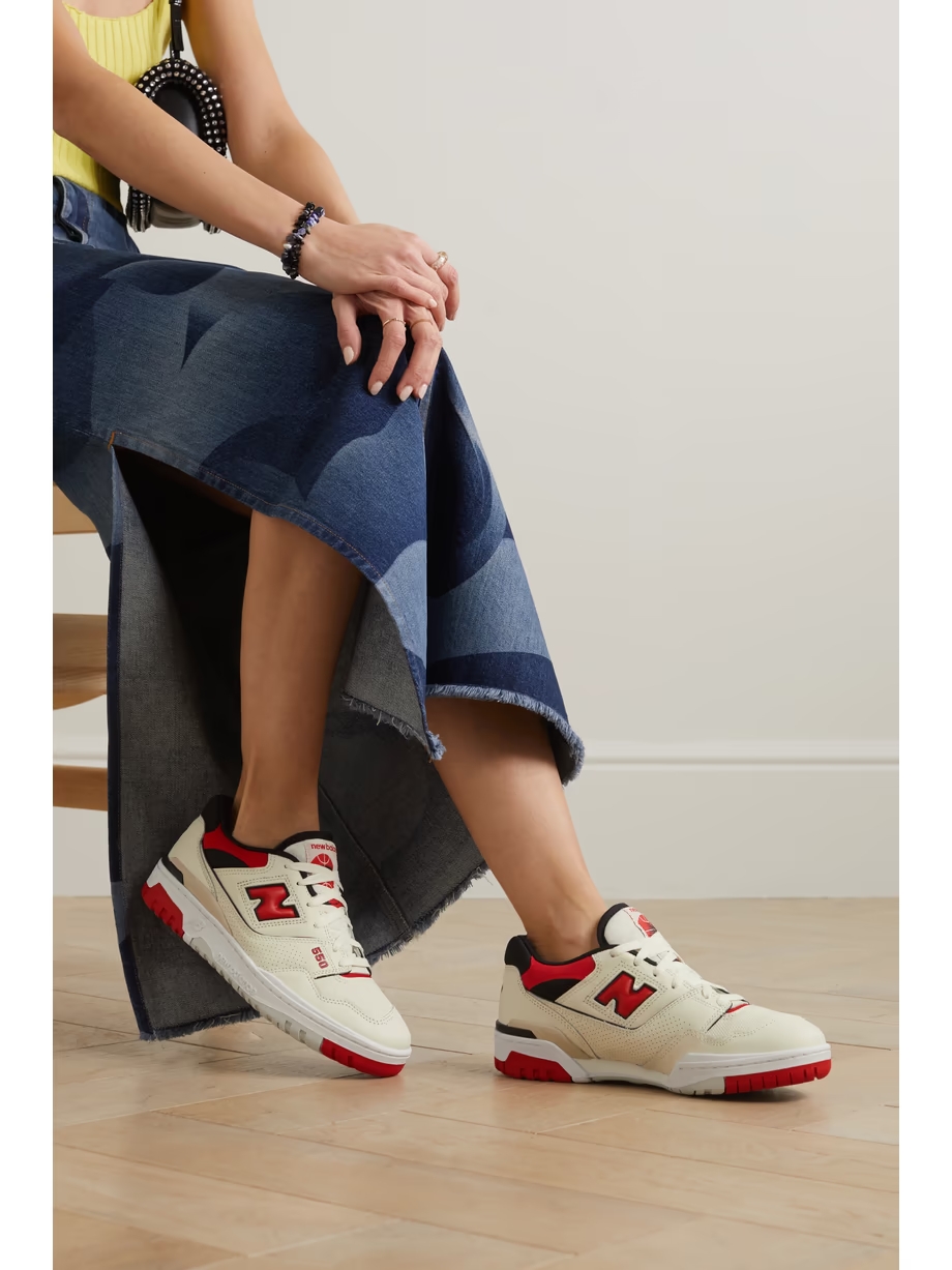 550 mesh-trimmed leather sneakers 550 mesh-trimmed leather sneakers