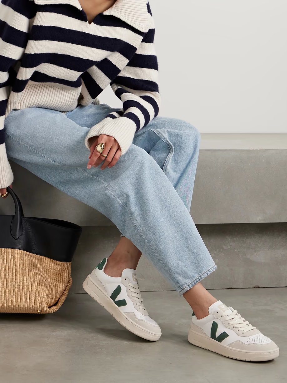 V-90 leather and suede sneakers V-90 leather and suede sneakers