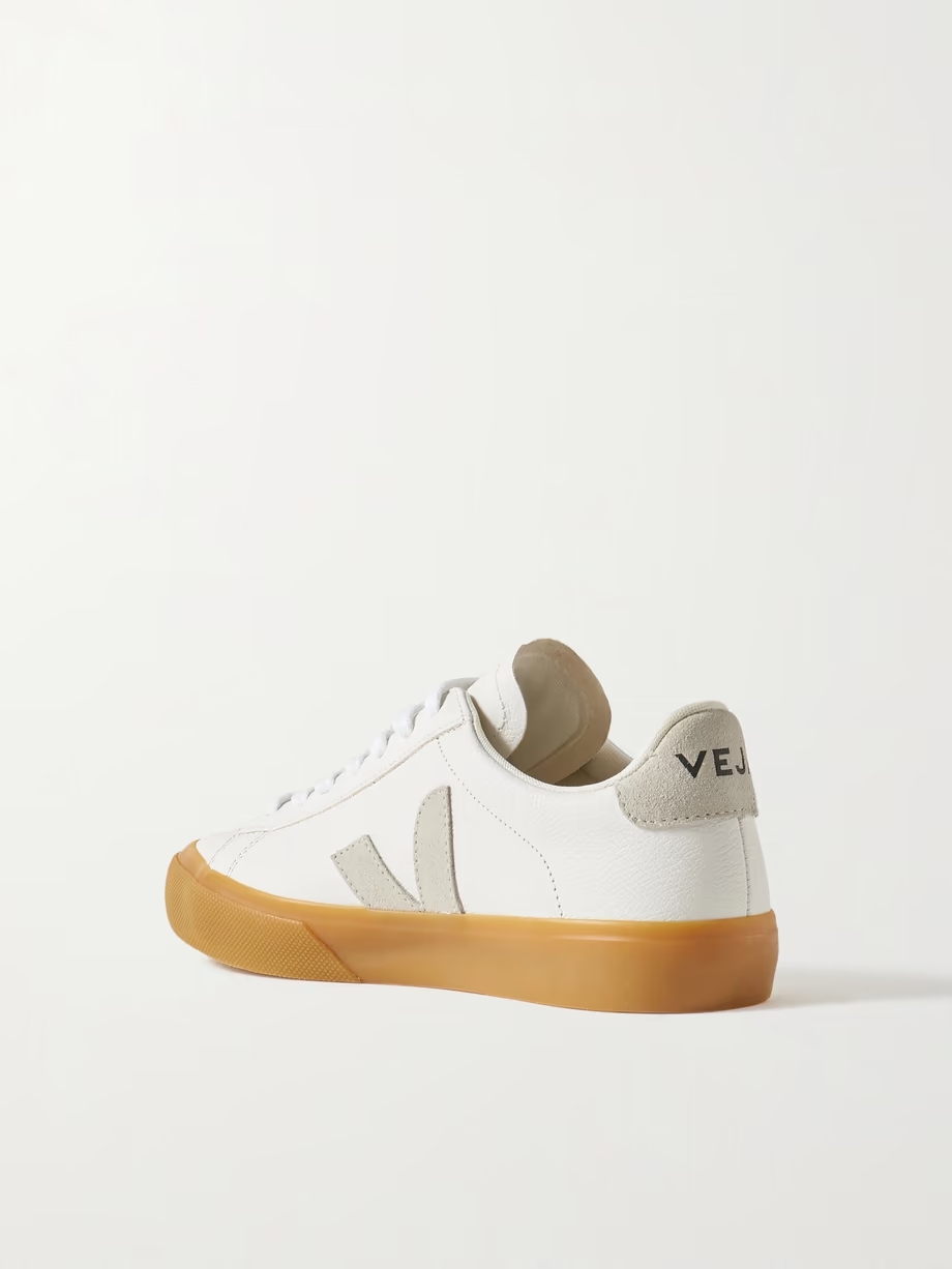 Campo suede-trimmed textured-leather sneakers Campo suede-trimmed textured-leather sneakers