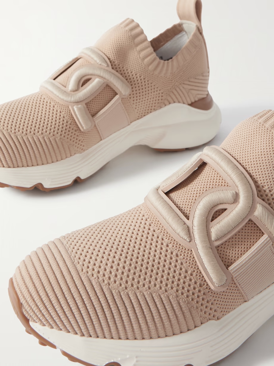 Kate rubber-trimmed mesh and stretch-knit slip-on sneakers Kate rubber-trimmed mesh and stretch-knit slip-on sneakers