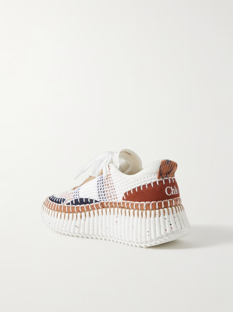 + NET SUSTAIN Nama embroidered suede and recycled-mesh sneakers + NET SUSTAIN Nama embroidered suede and recycled-mesh sneakers