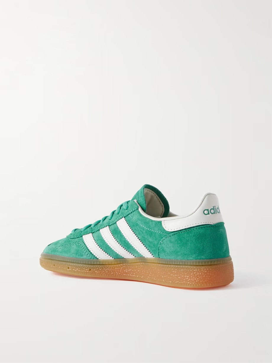 + Sporty & Rich Handball Spezial leather-trimmed suede sneakers + Sporty & Rich Handball Spezial leather-trimmed suede sneakers